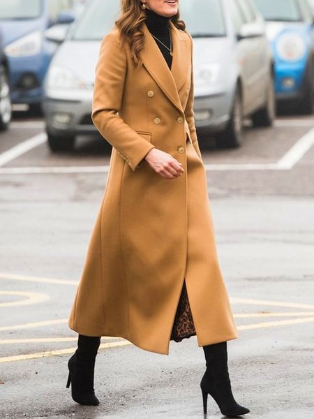 

Regular Fit Urban Plain Coat, Yellow, Coats