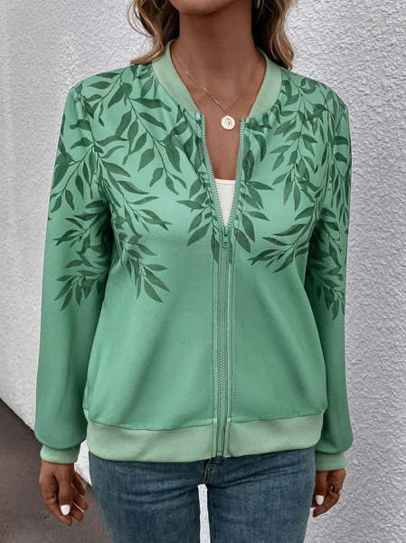 

Others Casual Leaf Jacket, Green, Jackets