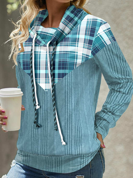 

Casual Loose Others Knitted Sweatshirt, Blue, Sweatshirts & Hoodies