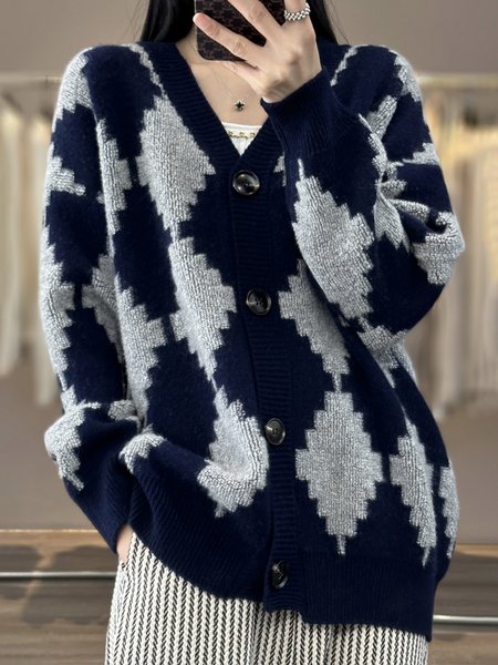 

Long Sleeve Urban Regular Fit Cardigan, Dark blue, Cardigans