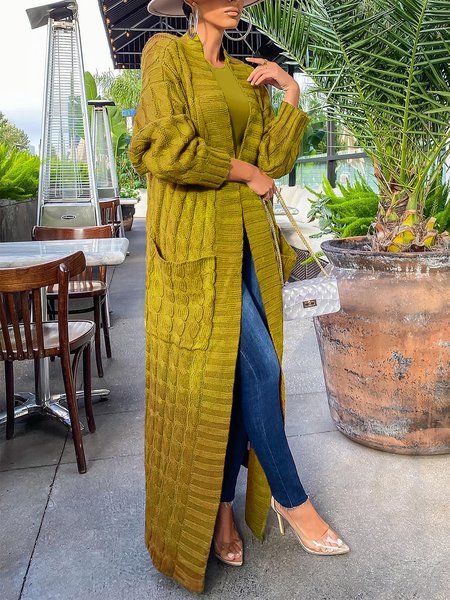 

Plain Regular Fit Urban Cardigan, As picture, Cardigans