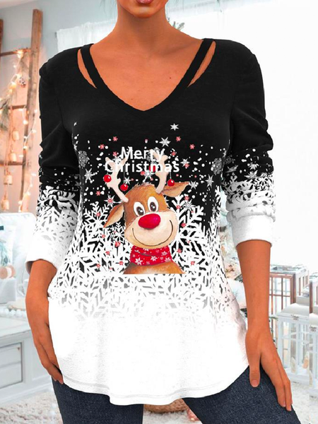 

Casual Christmas T-Shirt, Black, Long sleeves