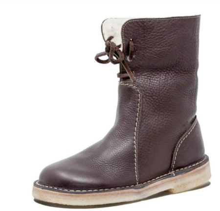 

Plain Leather Autumn West Style Western Boots, Red brown, Boots