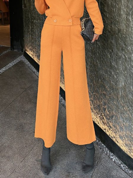 

Straight Regular Fit Elegant Fashion Pants, Orange, Pants