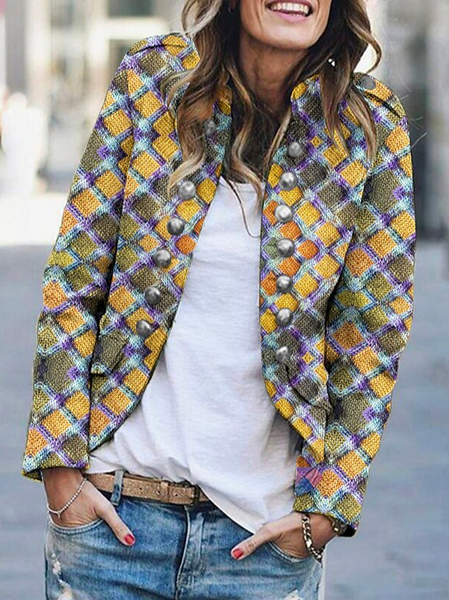 

Elegant Loose Cross Neck Jacket, Green, Jackets