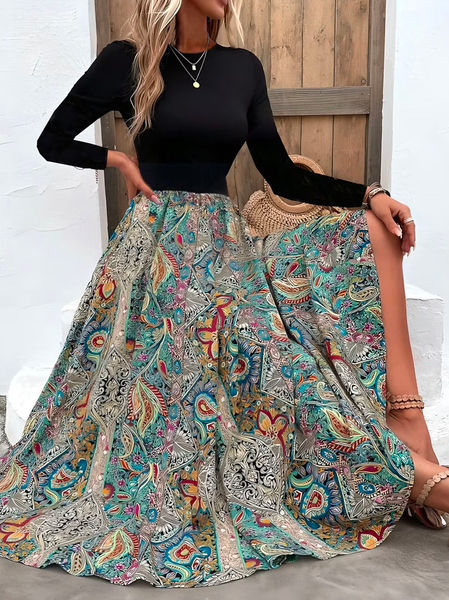 

Elegant Ruched Regular Fit Ethnic Dress With No, Black, Dresses