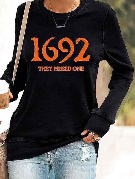 

Halloween Crew Neck Regular Fit Casual Sweatshirt, Black, Hoodies&Sweatshirts