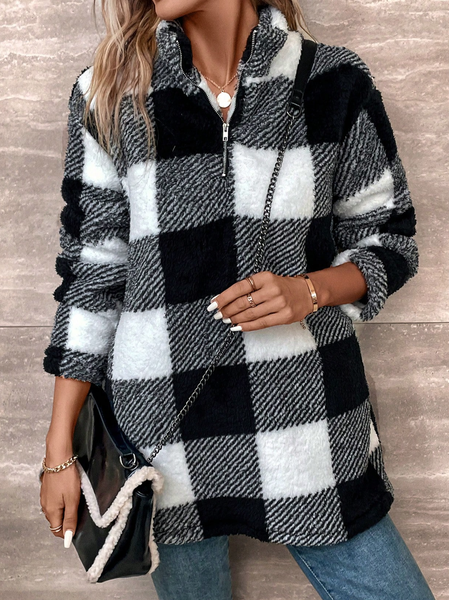 

Plaid Loose Casual Sweatshirt, Black, Sweatshirts & Hoodies