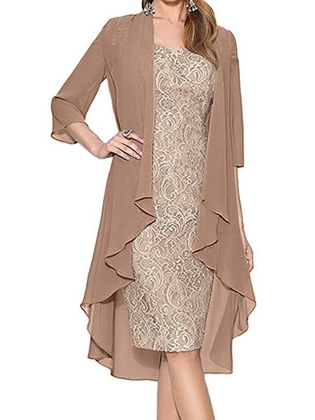 

Lace Lace Wedding Dress, Coffee, Party Dresses
