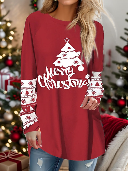 

Regular Fit Casual Christmas Crew Neck T-Shirt, Black, T-Shirts