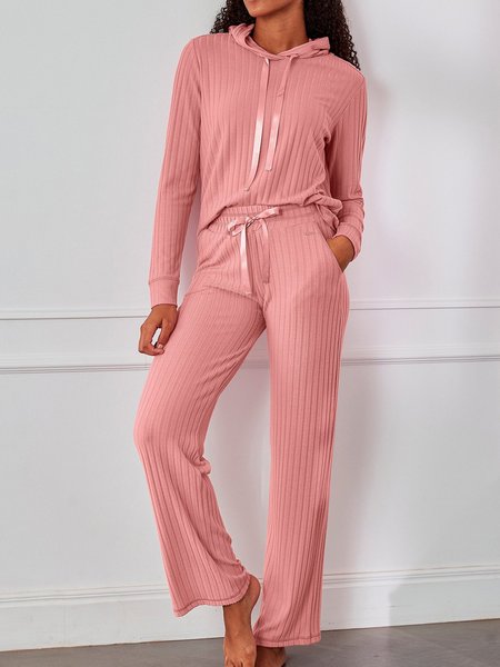 

Hoodie Casual Loose Two-Piece Set, Pink, Suit Set