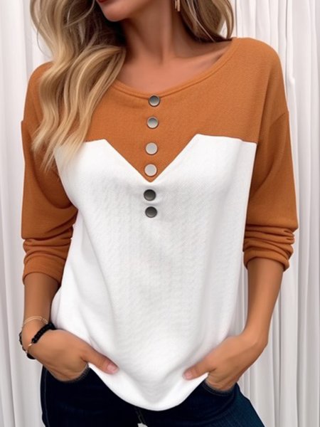 

Loose Casual T-Shirt, Khaki, T-Shirts