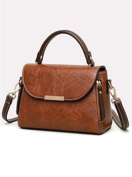 

Women Minimalist Magnetic Commuting Shoulder Bag, Brown, Women's Bags