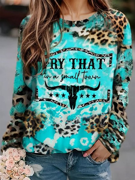 

Casual Cotton-Blend Loose Ethnic Sweatshirt, Blue, Sweatshirts & Hoodies