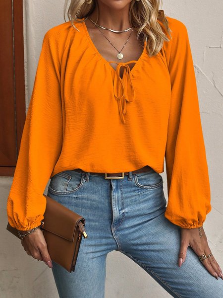 

Casual Loose Shirt, Orange, Shirts & Blouses