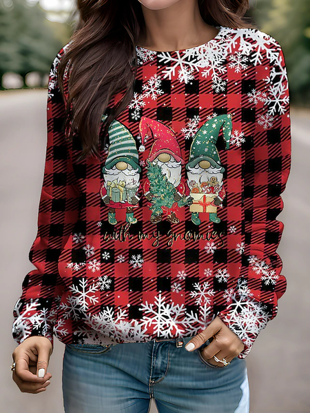 

Casual Loose Christmas Sweatshirt, Red, Sweatshirts & Hoodies