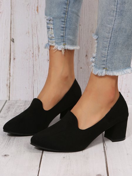 

Women's Minimalist Block Heel Pumps Commuting Shoes, Color2, Heels