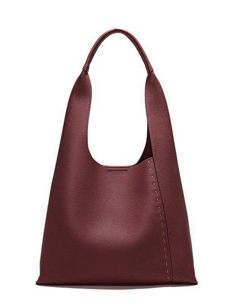 

Women Minimalist Magnetic Tote Bag Underarm Bag, Burgundy, Shoulder Bags