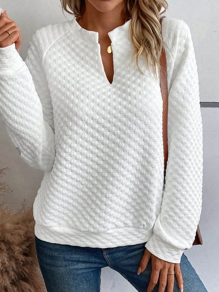 

Plain Casual Sweatshirt, White, Hoodies & Sweatshirts