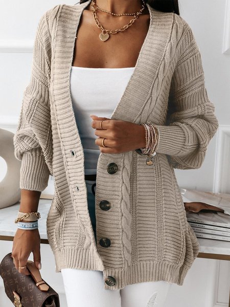 

Wrap Casual Acrylic Cardigan, As picture, Sweaters