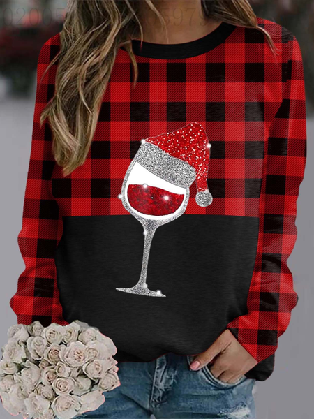 

Casual Crew Neck Christmas Sweatshirt, Color4, Hoodies & Sweatshirts