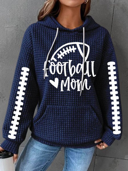 

Casual Hoodie Text Letters Hoodie, Blue, Hoodies & Sweatshirts