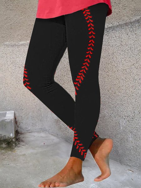 

Casual Geometric Long Legging, Color9, Leggings