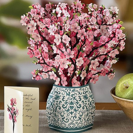 

3D Pop Up Birthday Cards Paper Flowers Bouquet Greeting Cards, Color1, Home&Garden