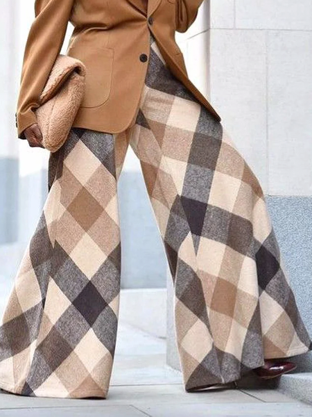 

Plus Size Urban Loose Long Pants Wide leg pants, As picture, Plus Pants