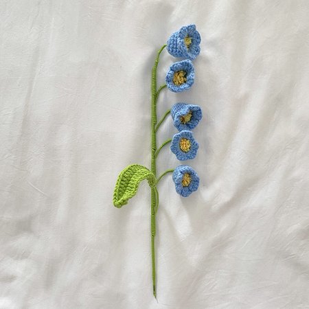 1 Pcs Knitted Flower Crochet Bouquet Home Decoration Table Decoration, Blue, Home&Garden