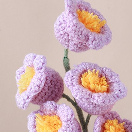 

1 Pcs Knitted Flower Home Decoration Table Decoration Artificial Flowers, Purple, Home&Garden