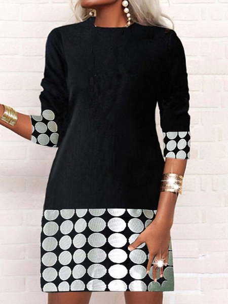 

Casual Geometric Dress With No, White, Midi Dresses