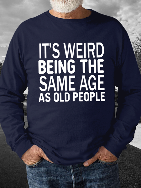 

Men's Funny Age Casual Loose Text Letters Sweatshirt, Dark blue, Hoodies&Sweatshirts