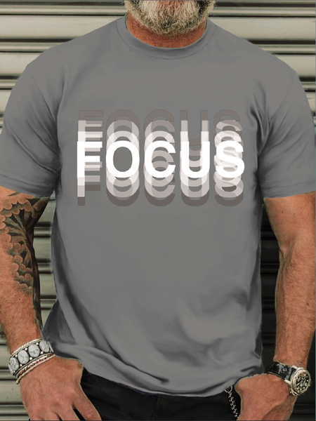 

Men's Cotton Focus Casual T-Shirt, Deep gray, T-shirts