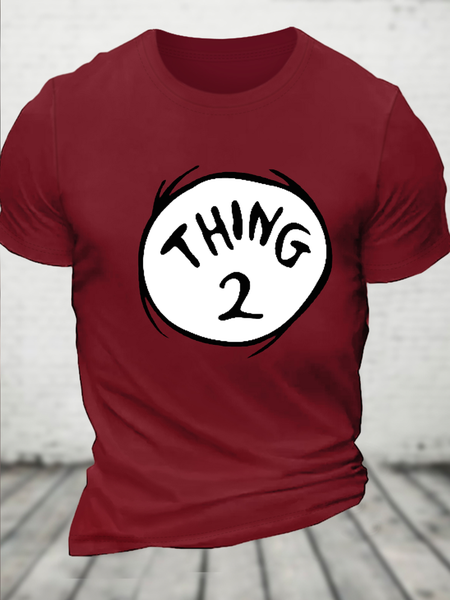 

Cotton Dr. Seuss Thing 2 Casual T-Shirt, Red, T-shirts