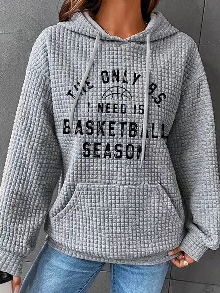 

Basketball Season The Only BS I need Text Letters Simple Hoodie Hoodie, Gray, Hoodies&Sweatshirts