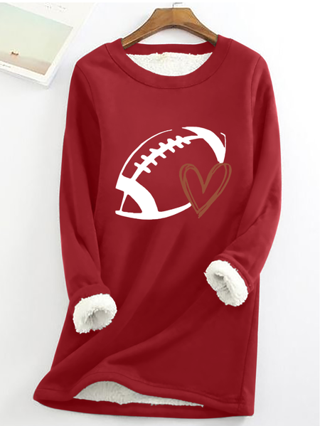 

Funny Ball Crew Neck Casual Sweatshirt, Red, Hoodies&Sweatshirts
