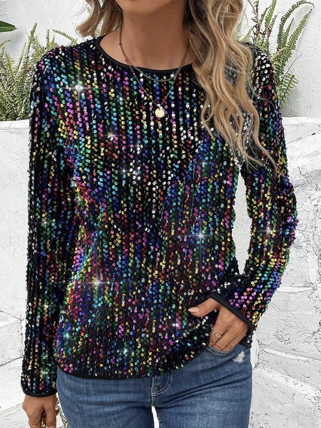 Casual Glitter Sweatshirt
