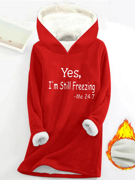 

Casual Hoodie Text Letters Hoodie Compound Hair, Red, Hoodies & Sweatshirts