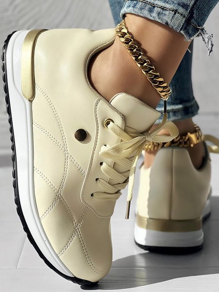 

Casual Pu Plain All Season Casual Shoes, Off white, Sneakers