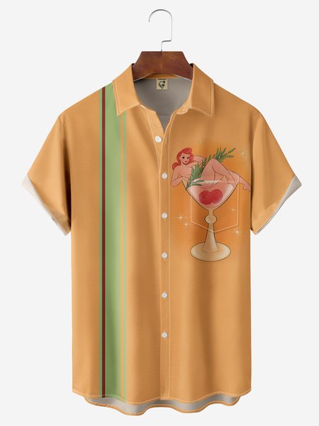 Alice Meow X HARDADDY® Cocktail Girl Bowling Shirt