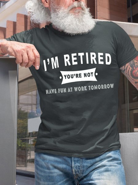 

Funny Retirement Gift Retired Crew Neck T-shirt, Deep gray, T-shirts