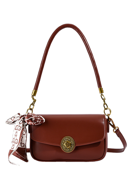 

Simple Shoulder Bag, Brown, Bags