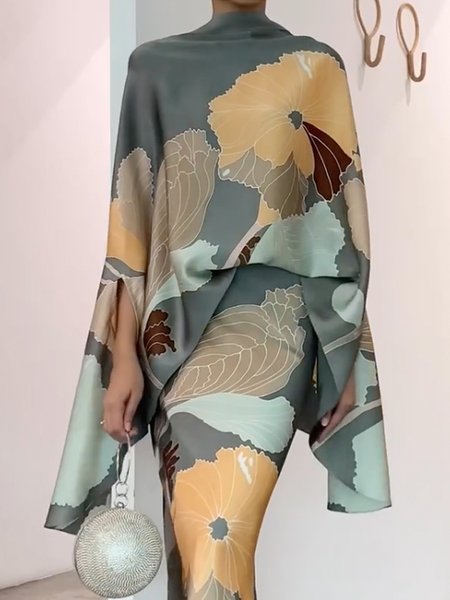 Loose Floral Elegant Shirt, As picture, Blouses and Shirts