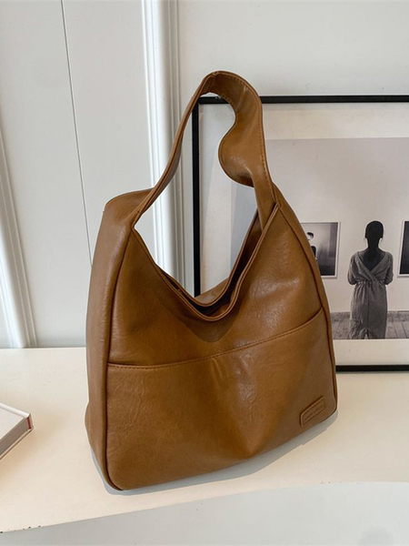 

Casual Shoulder Bag, Brown, Bags