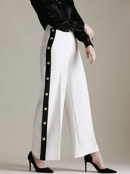 Plain Urban Pants, White, Pants