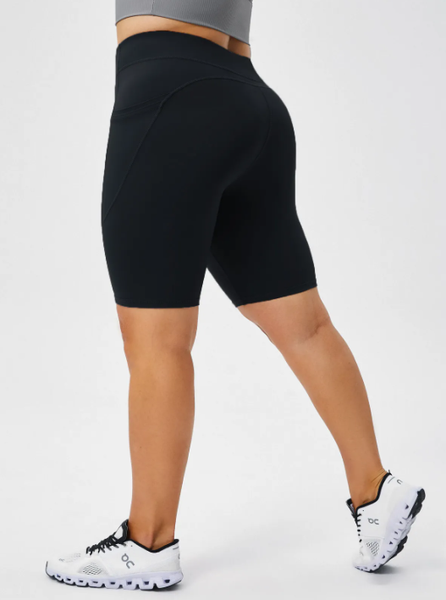 

Tight Plain Sports Leggings, Black, Plus Pants