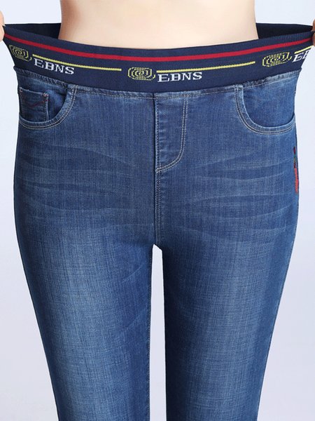 

Casual Plain Denim Jeans, Light blue, Denim&Jeans