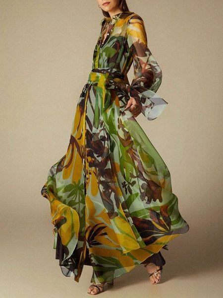 

Loose Elegant Floral Shirt（Camisole top included need match your own pants）, As picture, Blouses and Shirts