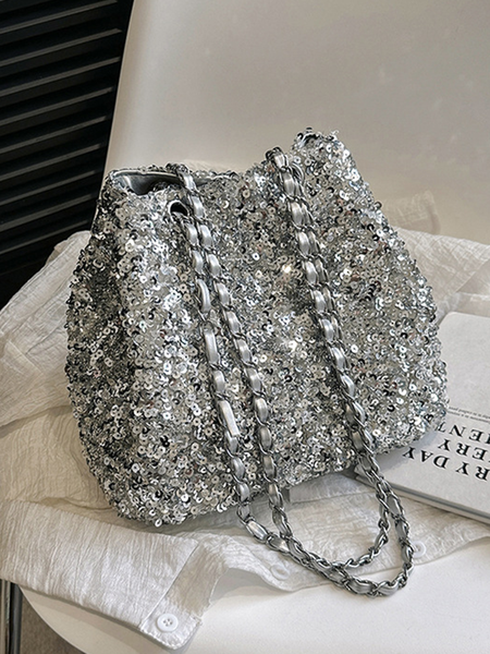 

Party Shoulder Bag, Silver, Bags